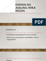 Kasaysayan NG Pagsasaling Wika