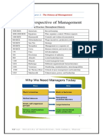 Chapter # 2 Historical Perspective of Management