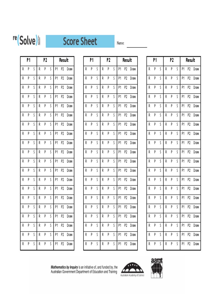 Student Score Sheet Template | PDF