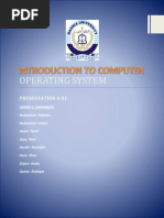 Operating System: Presentation # 01