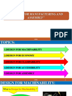 "Design For Manufacturing and Assembly": 1 Dfma