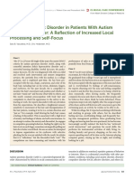 Body Dysmorphic Disorder in Patients With Autism Spectrum Disorder: A Re Ection of Increased Local Processing and Self-Focus