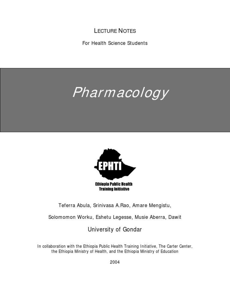 Pharmacology For Health Science Students Pdf Drug Metabolism