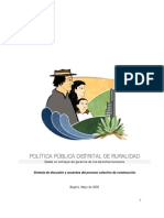 Politica Publica Distrital de Ruralidad