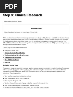 The Drug Development Process  Step 3- Clinical Research