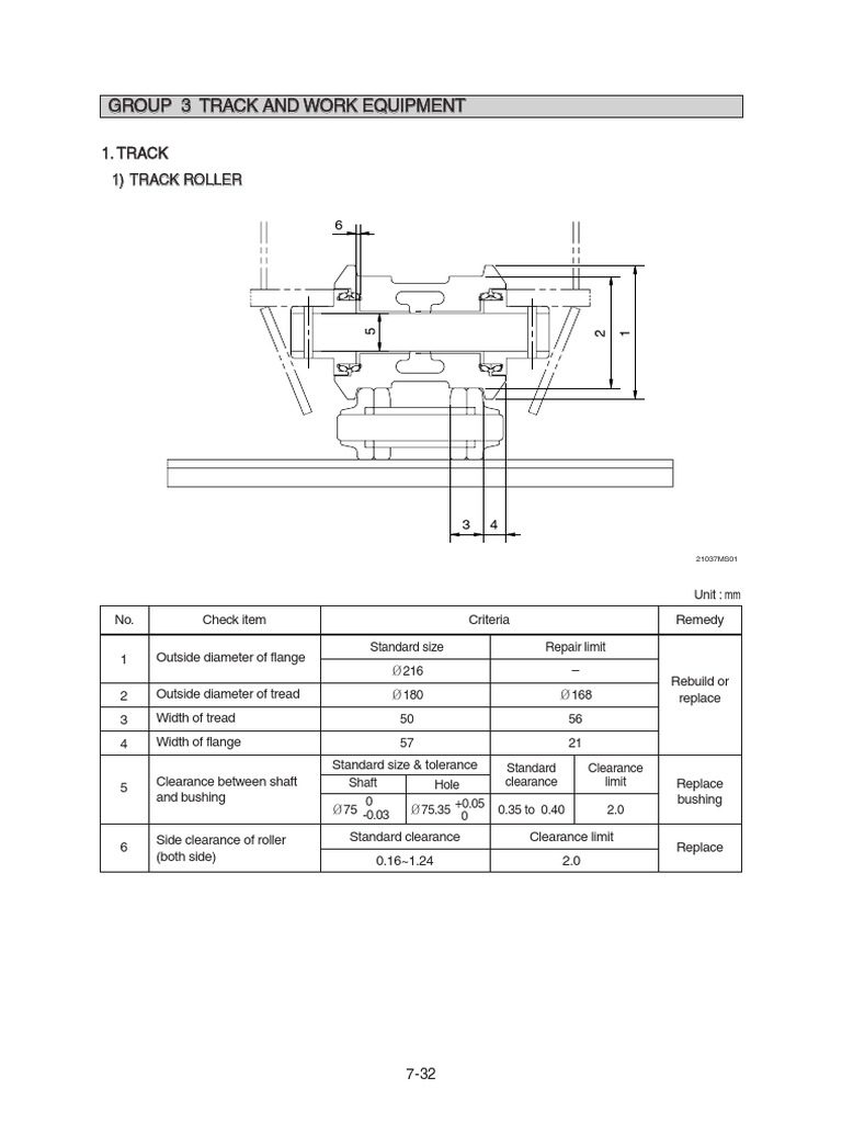 Track and Work Equipment Specifications | PDF | Engineering Tolerance ...