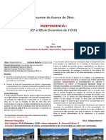 Avance de Obra Independencia i Entre El 07 y 08 Diciembre 2018