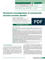 Structure Investigations of Commercial Zirconia Ceramic Powder