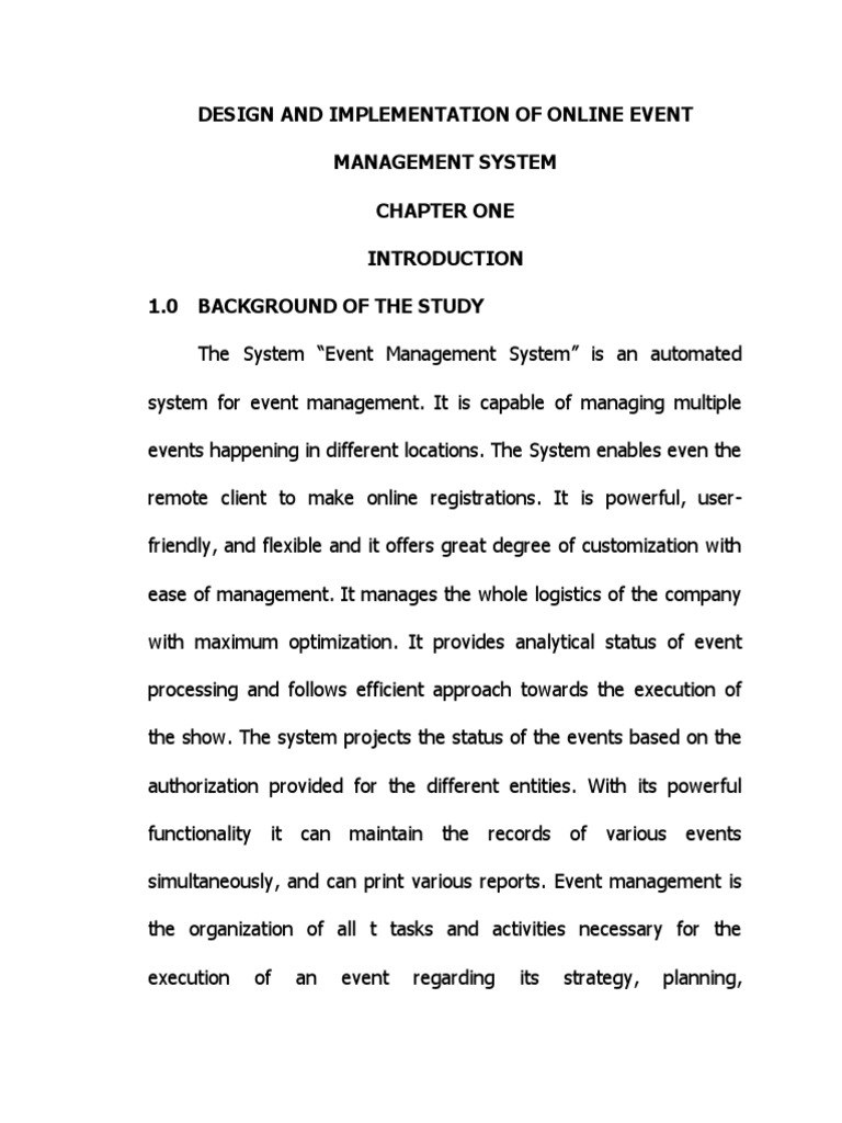 Design and Implementation of Online Event Management System PDF