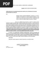 MODELO DE CARTA HISTORIA CLINICA  Historial médico  Gobierno  Prueba