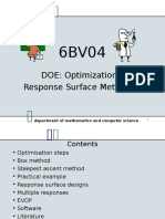 DOE: Optimization Response Surface Methods: Department of Mathematics and Computer Science