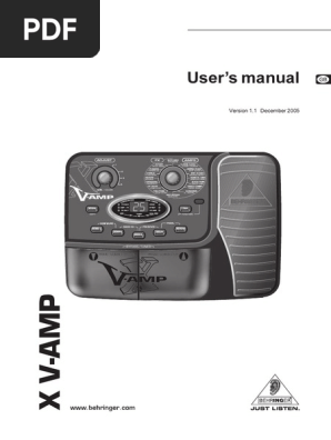 Behringer X Vamp Manual Equalization Audio Audio Engineering