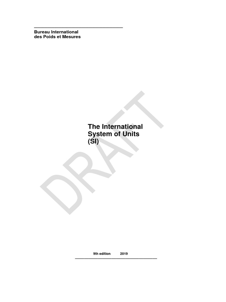 International System of Units Overview | PDF | Mole (Unit ...