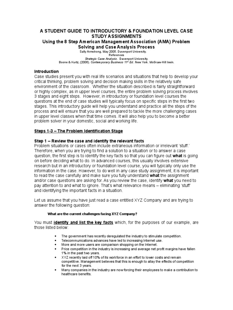 Introductory Case Study Assignment Guide | PDF | Layoff | Employment
