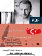 Modern Turkish Literature and Turgut Uyar's Poetry