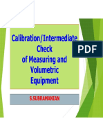 Calibration Intermediate Check of Measuring and Voulmetric Equipemnt, Mr. Subramanian, NABL Assessor, PDF