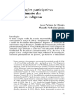 "As demarcações participativas e o fortalecimento das organizações indígenas". Oliveira, João Pacheco & Iglesias, Marcelo Piedrafita. In