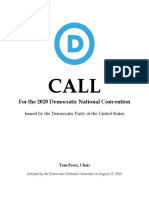 Call For The 2020 Democratic National Convention