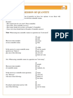 Expression of Quantity: Examples