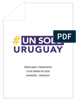 #Un Solo Uruguay - Proclama y Reclamos - 23 de Enero de 2018