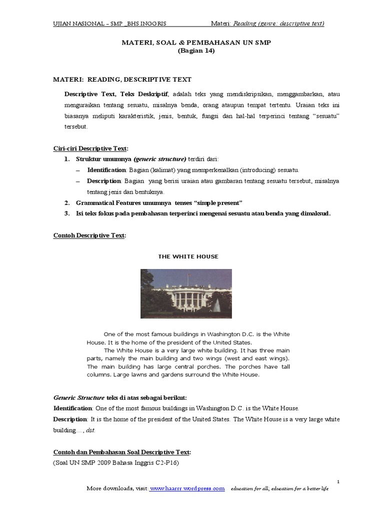 Reading Genre Descriptive Text Pdf Fish Aquatic Ecology