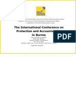 The International Conference on Protection and Accountability in Burma, 8-9 Feb. 2019