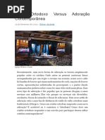 Culto Ortodoxo vs. Adoração Contemporânea