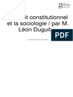 DUGUIT L, Le Droit Constitutionnel Et La Sociologie, 1889