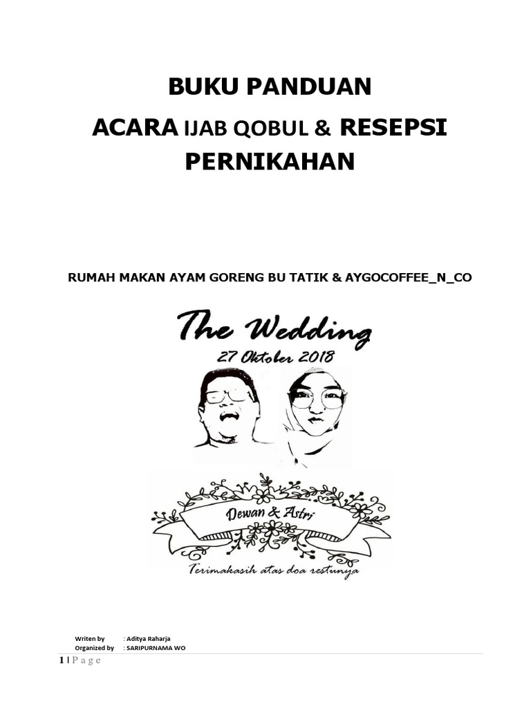 Buku Panduan Ijab Dan Resepsi Dewan Anggi 27 Oktober 2018