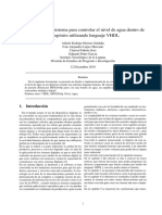 Control de Nivel en VHDL