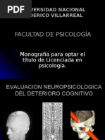 Evaluación neuropsicológica del deterioro cognitivo