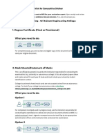 Bachelor of Engineering - Sri Sairam Engineering College: Required Documents Checklist For Samyuktha Sridhar