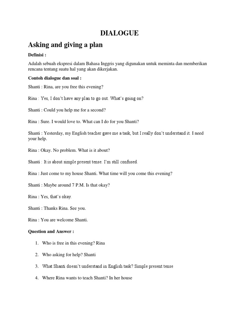 Bahasa Inggris Asking And Giving