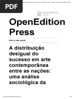 Arte e Vida Social - A Distribuição Desigual Do Sucesso Em Arte Contemporânea Entre as Nações_ Uma Análise Sociológica Da Lista Dos ‘Maiores’ Artistas Do Mundo - OpenEdition Press