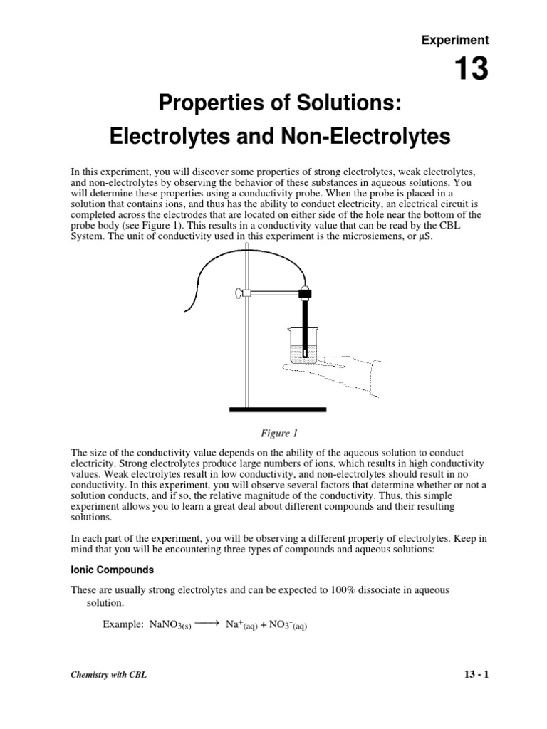 Properties of Solutions Electrolytes and NonElectrolytes by Dan