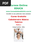 Curso de cabeleleiro básico parte 1