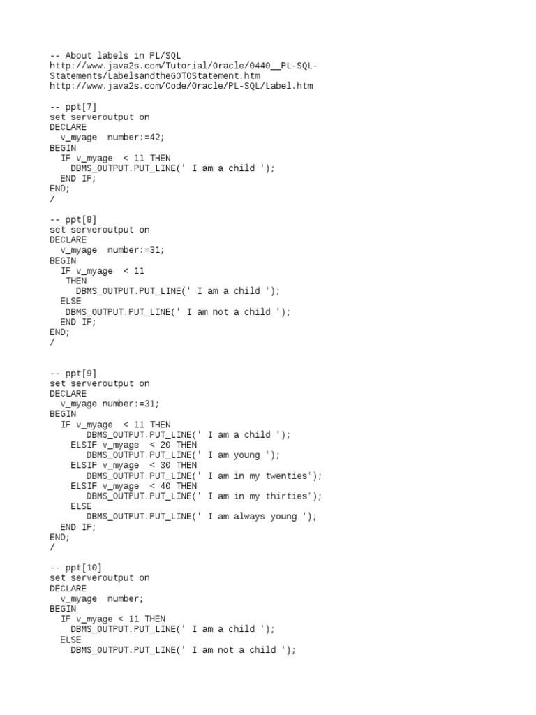 PLSQL Les - 05 | Download Free PDF | Pl/Sql | Oracle Corporation