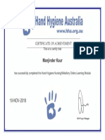 Certificate Hand Hygiene