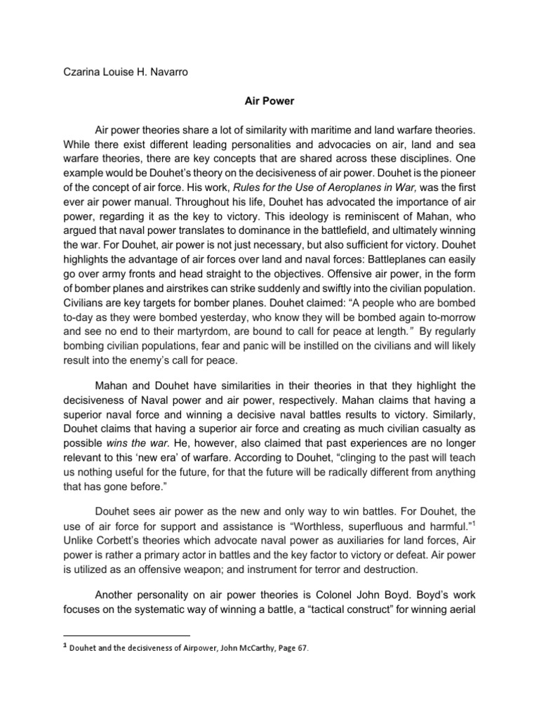 Essay On Air Power | PDF | Strategic Bombing | Aerial Warfare