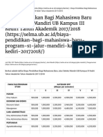 Biaya Pendidikan Bagi Mahasiswa Baru Program s1 Jalur Mandiri Kampus IV Kediri 20172018