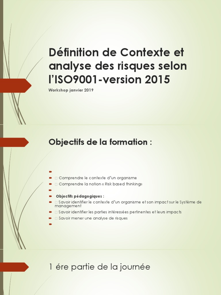Contexte et Risques selon ISO 9001 | PDF | Risque | Gestion des risques