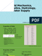 Fluid Mechanics, Hydraulics, Hydrology, Water