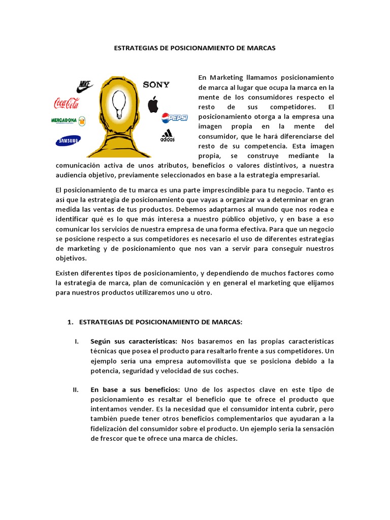 Estrategias de Posicionamiento de Marcas | PDF | Marca | Marketing