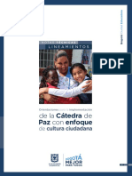 Orientaciones Para La Implementación de La Cátedra de Paz Con Enfoque de Cultura Ciudadana