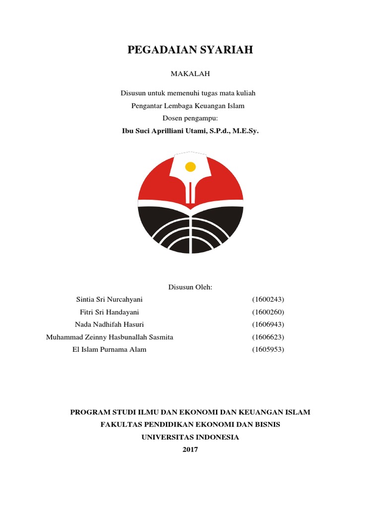 Mekanisme Dan Dasar Pegadaian Syariah PDF Karier Perkembangan