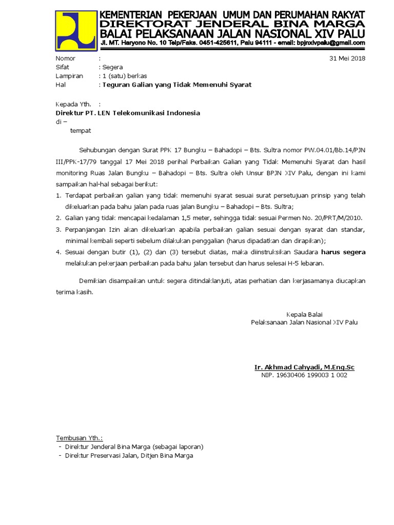 Surat Teguran Pt Pirimbilo Pdf