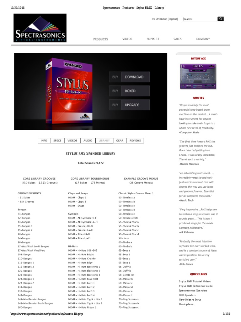 Spectrasonics Products Stylus RMX Library PDF