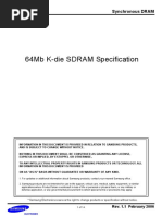 64Mb K-Die SDRAM Specification: K4S640832K Synchronous DRAM K4S641632K