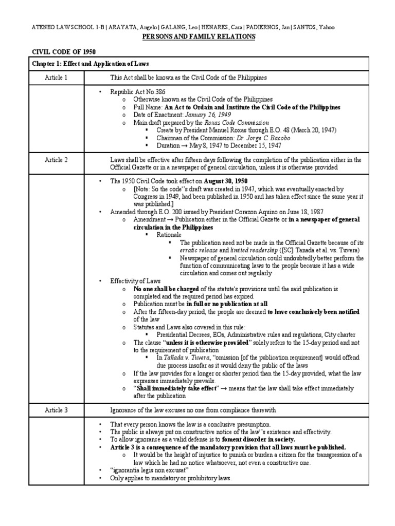 Civil Code Articles 2-18 | PDF | Ex Post Facto Law | Repeal