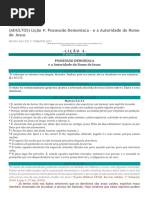 Lição 4 Possessão Demoníaca - e a Autoridade Do Nome de Jesus